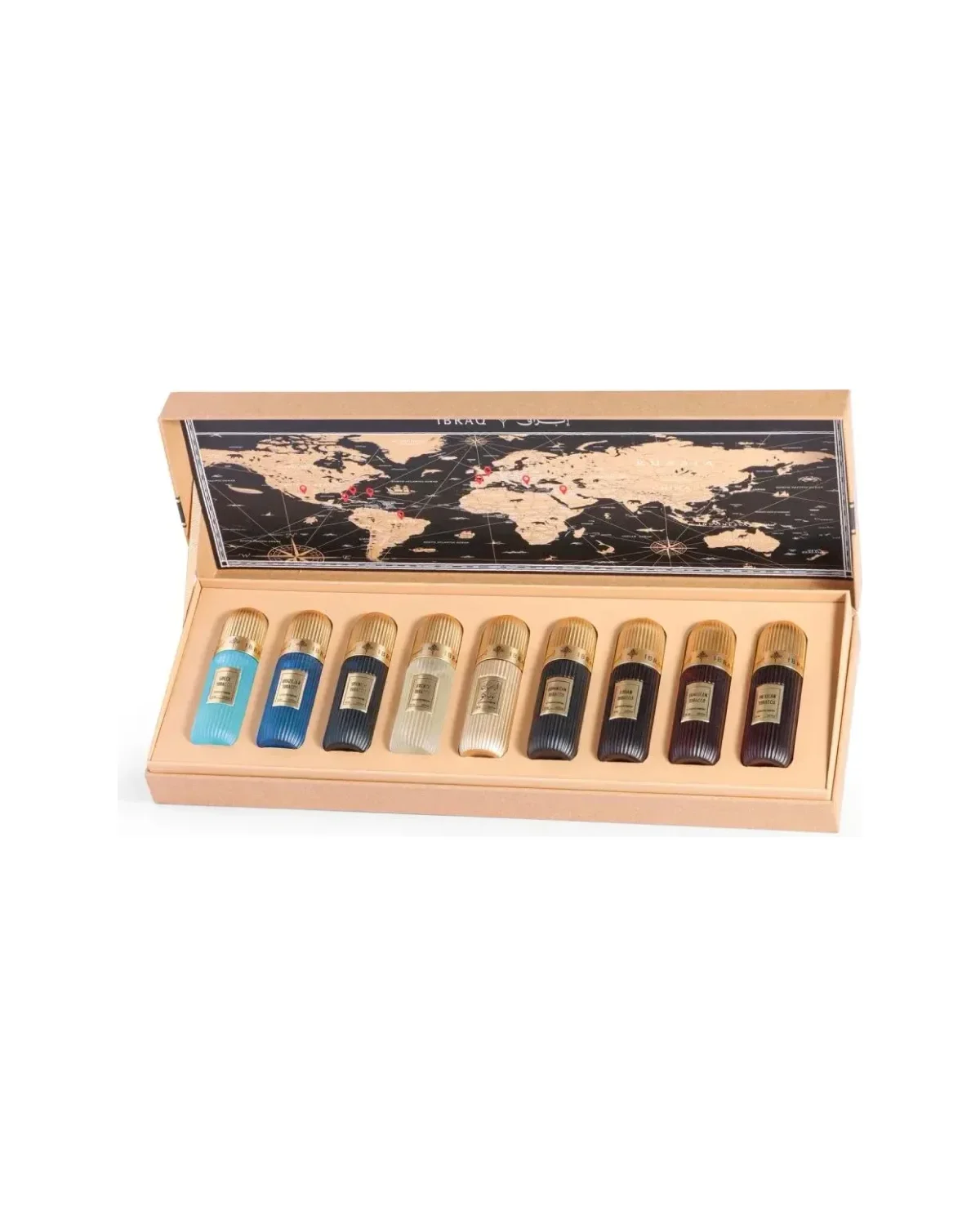 Tobacco Collection 10 ml — IBRAQ, 9 × 10 ml, photographie sur fond blanc